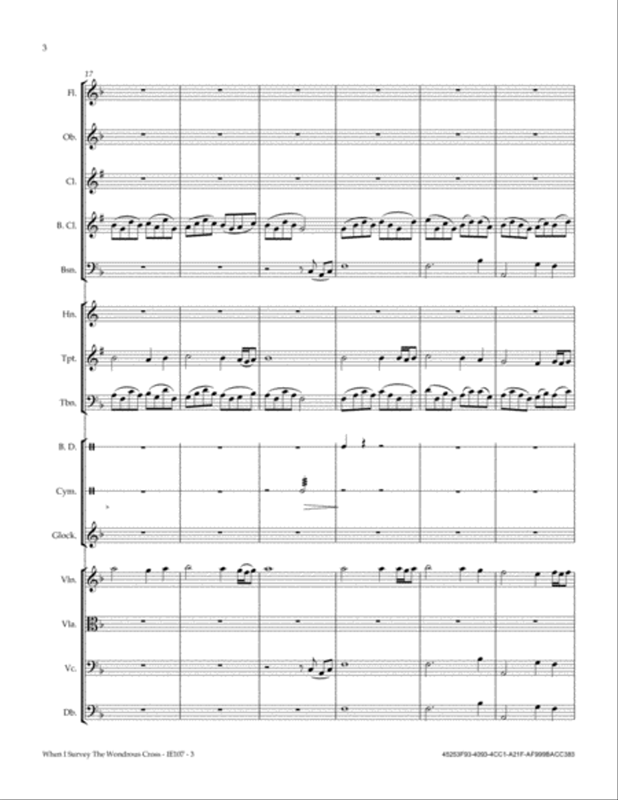 When I Survey The Wondrous Cross Full Orchestra scores gallery preview page 6