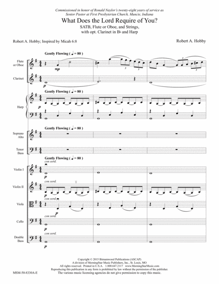 What Does the Lord Require of You? (Downloadable Orchestra Score)