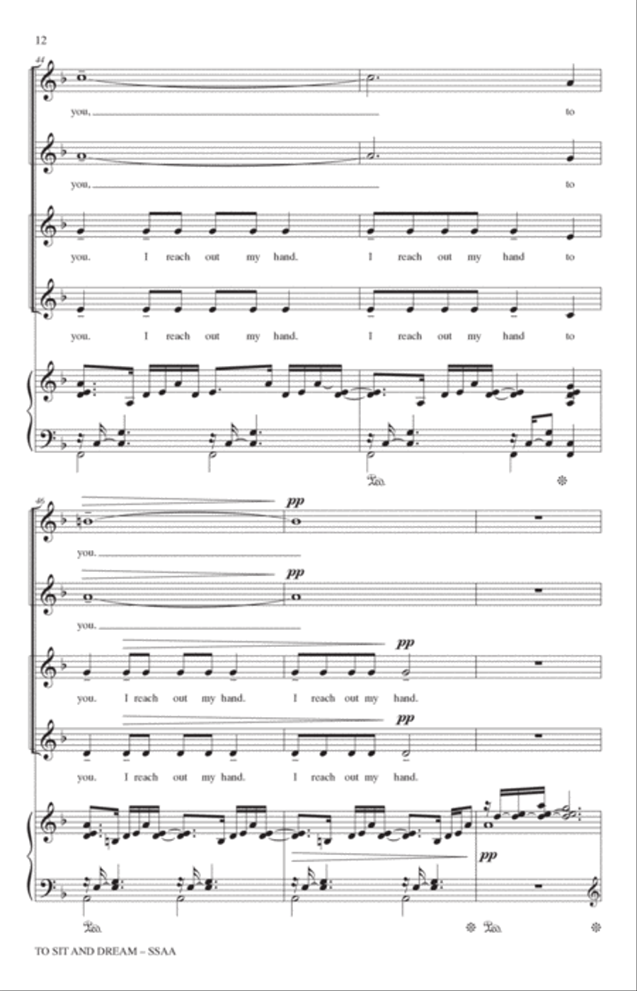To Sit And Dream SSA scores gallery preview page 10