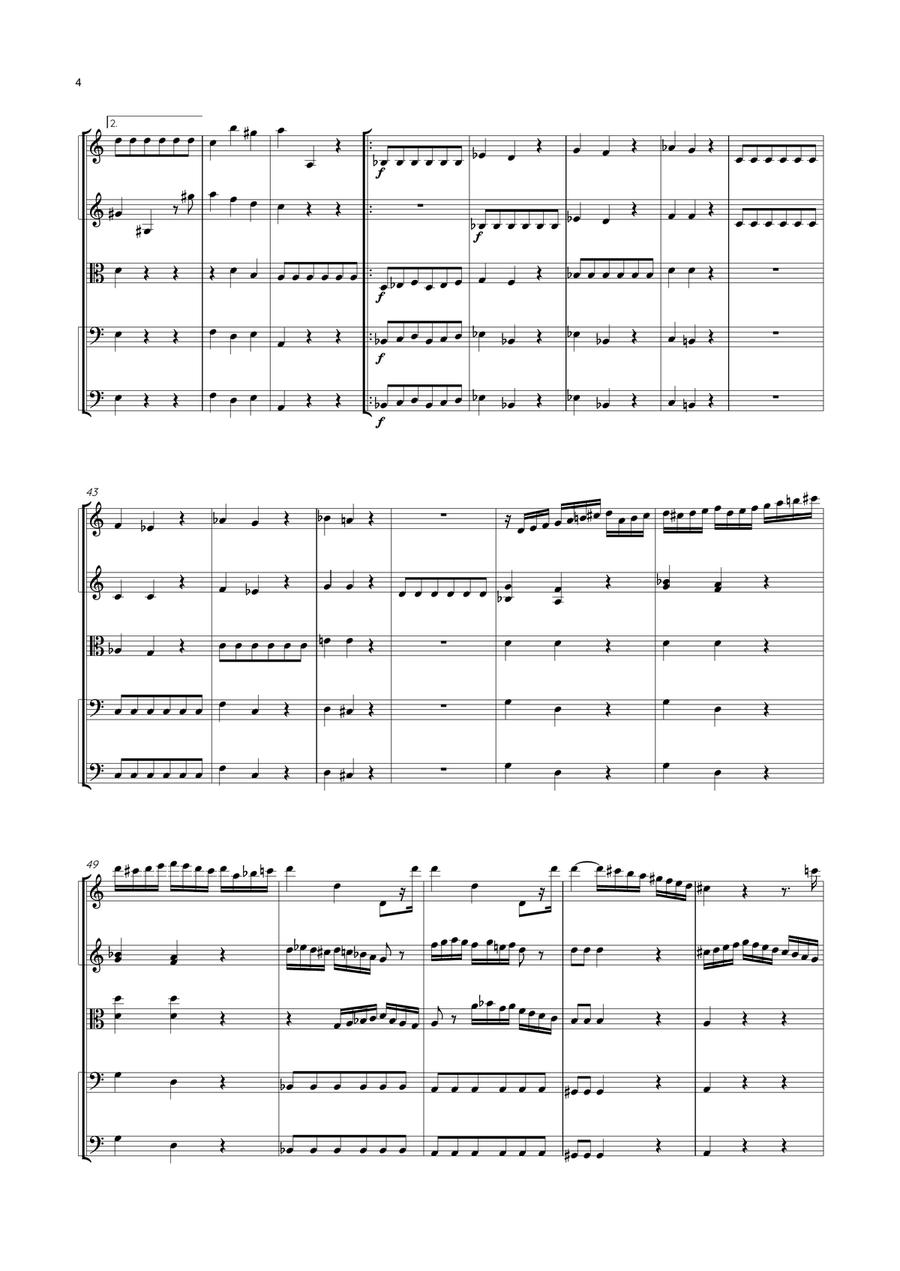 Mendelssohn - String Symphony No.1 in C major, MWV N 1 String Orchestra scores gallery preview page 4