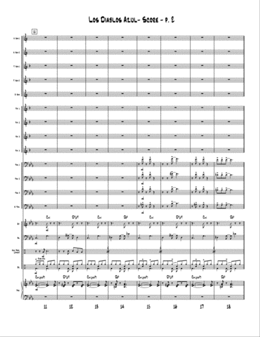Los Diablos Azul Los Diablos Azul Jazz Ensemble scores gallery preview page 3