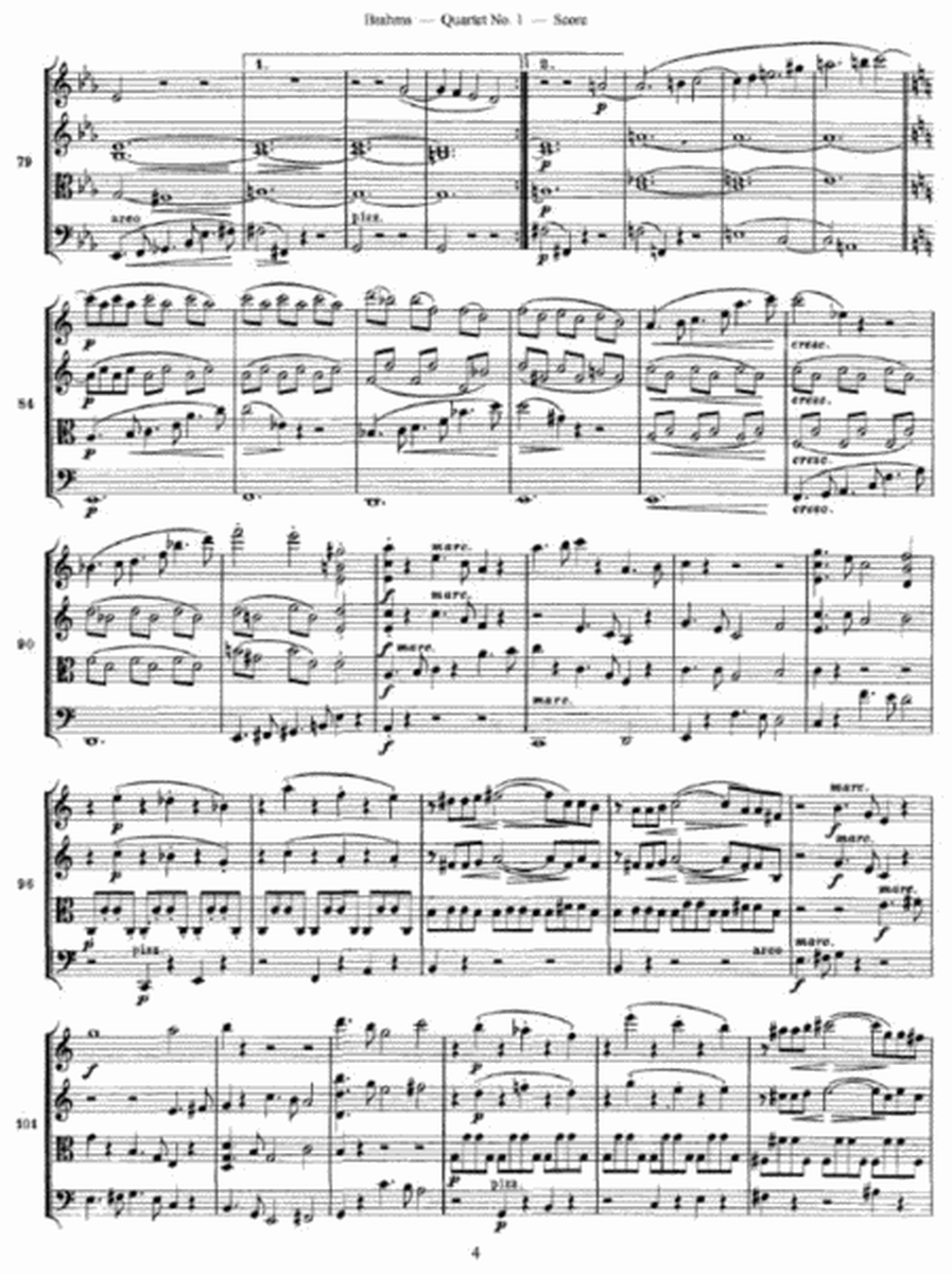 Brahms - Quartet No. 1 Op. 51, No. 1