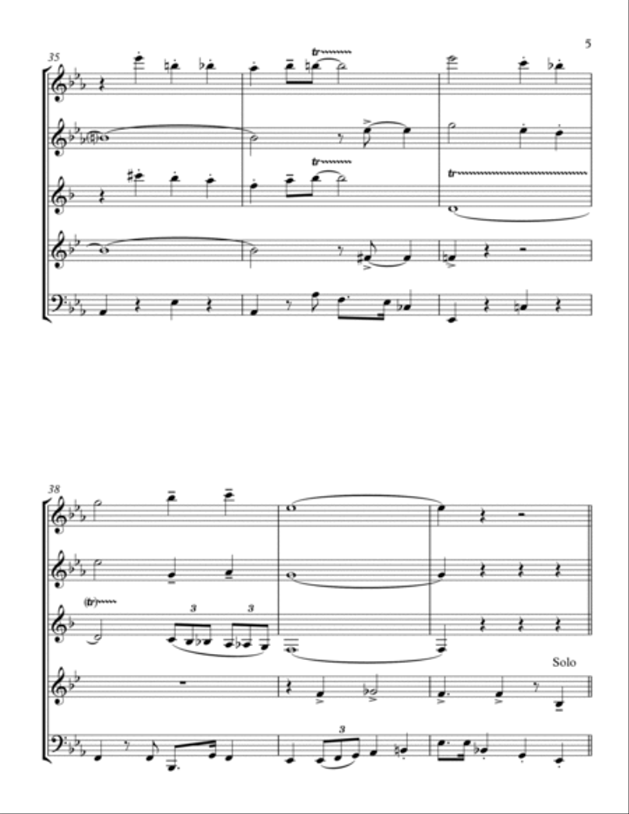 Zing! Went The Strings Of My Heart - Wind Quintet Woodwind Quintet scores gallery preview page 5