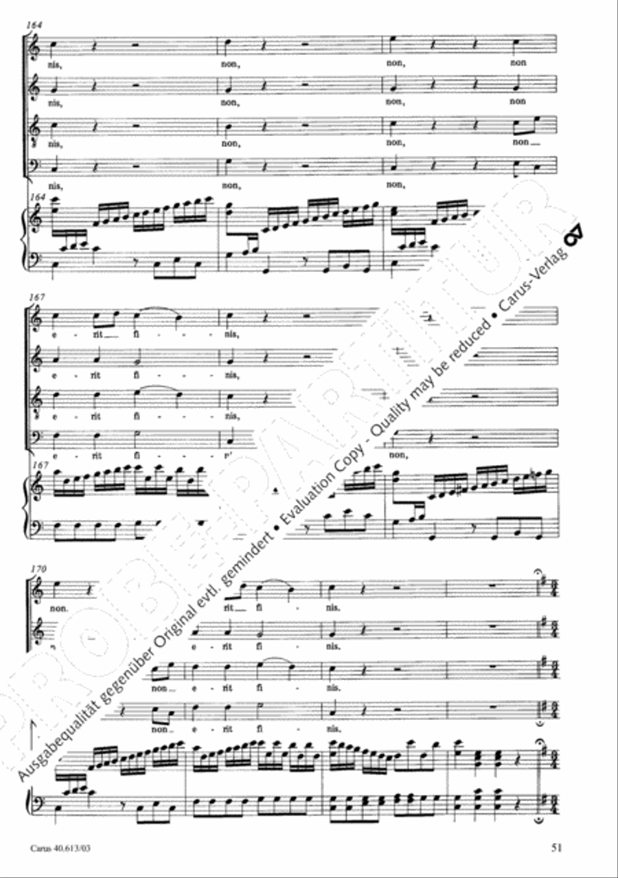 Mass in C (Missa in C) 4-Part scores gallery preview page 52