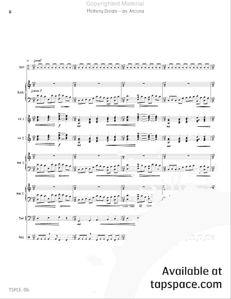 Metheny Dream Percussion Ensemble scores gallery preview page 11