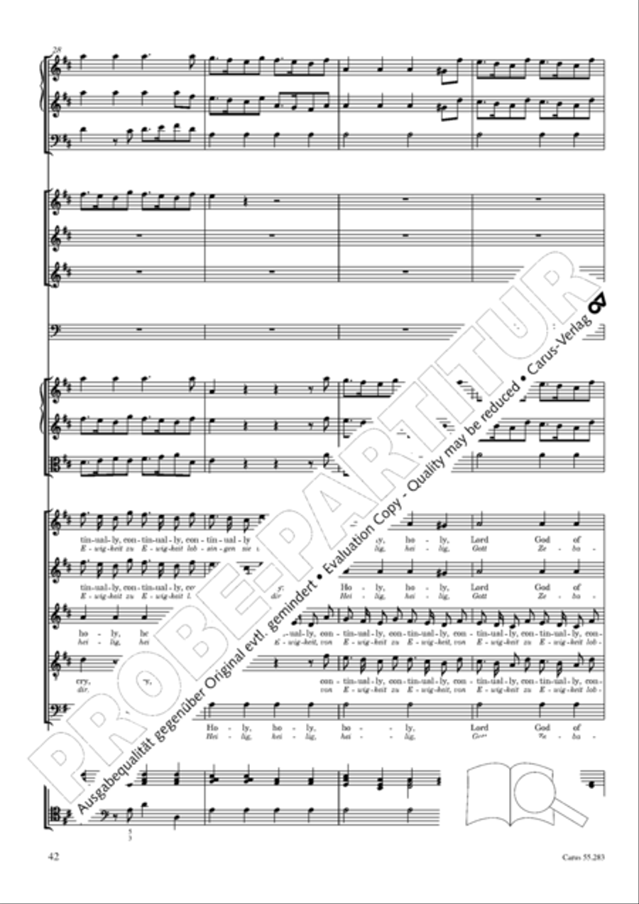 Te Deum for the Victory of Dettingen SSATB scores gallery preview page 59