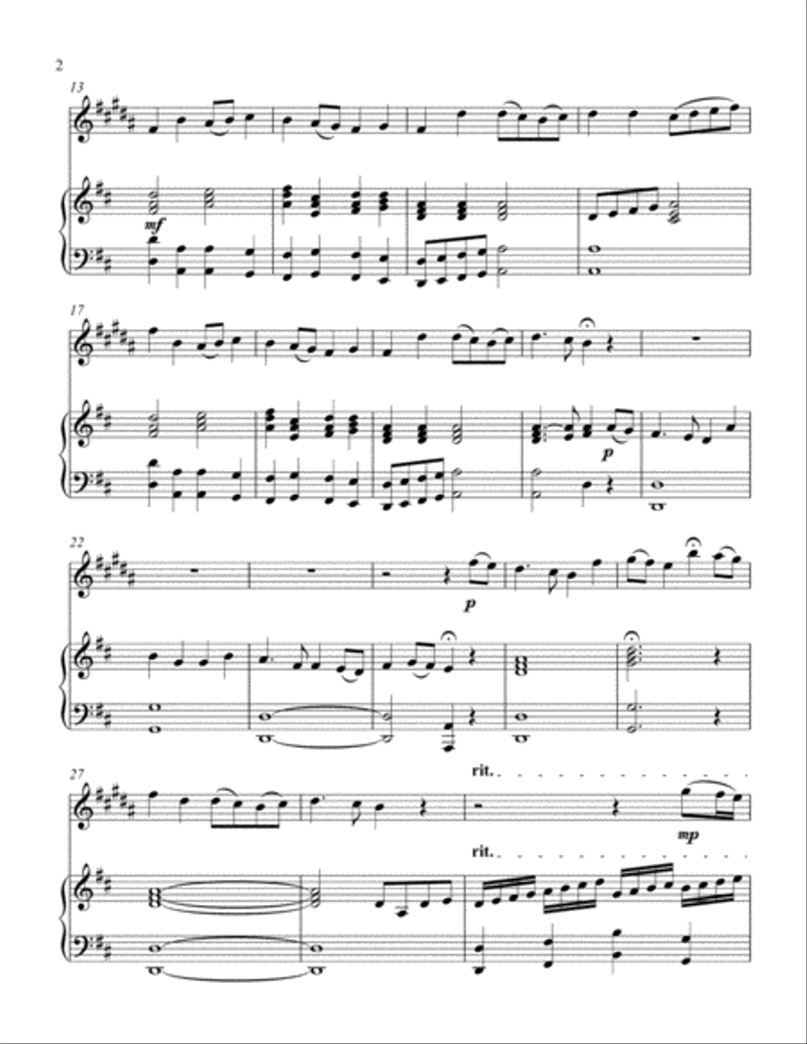 He Leadeth Me (treble Eb instrument solo) Alto Saxophone scores gallery preview page 3