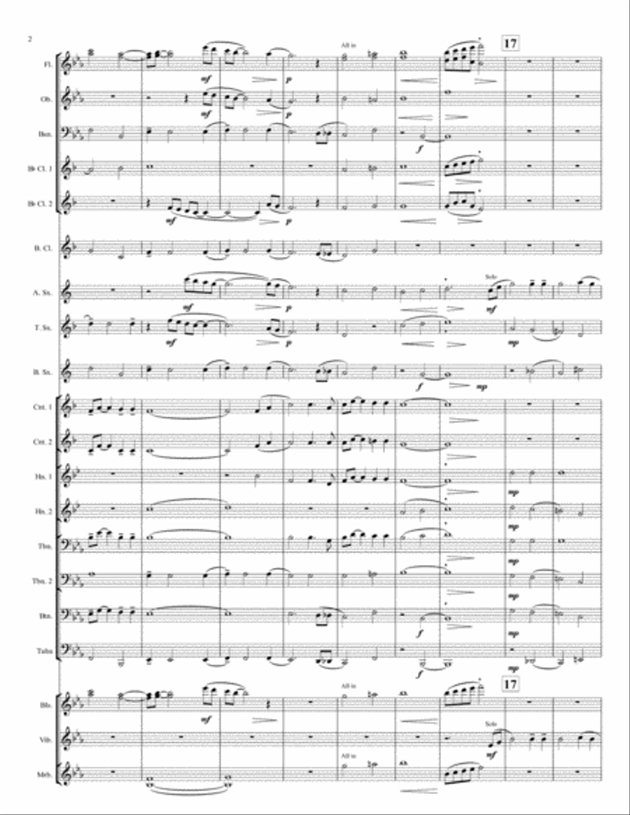 Let Us Break Bread Together Concert Band scores gallery preview page 3