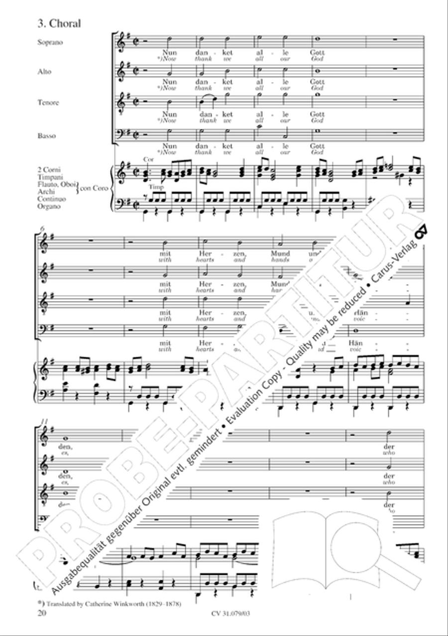 God the Lord is sun and shield (Gott, der Herr, ist Sonn und Schild) 4-Part scores gallery preview page 21