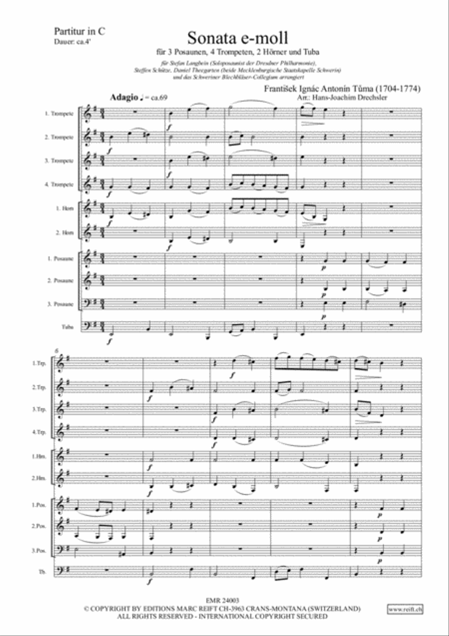 Sonata e-moll Brass Ensemble scores gallery preview page 3