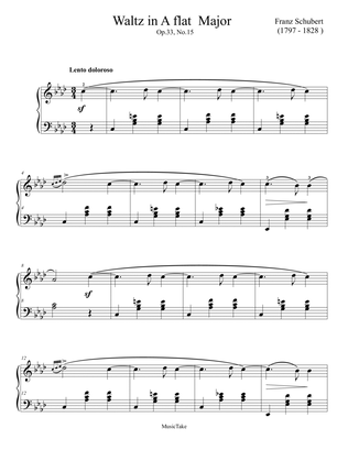 Schubert Waltz in A flat Major Op.33 No.15