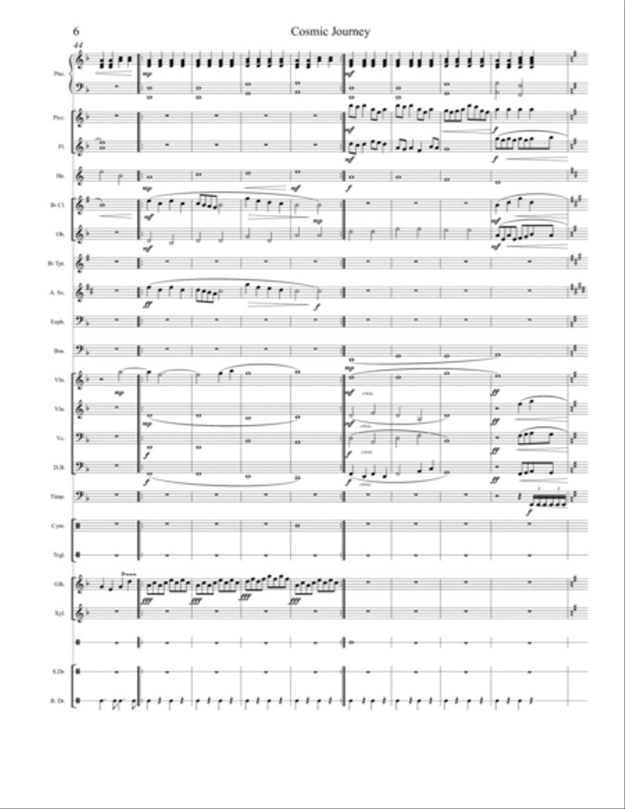 Cosmic Journey Full Orchestra scores gallery preview page 6