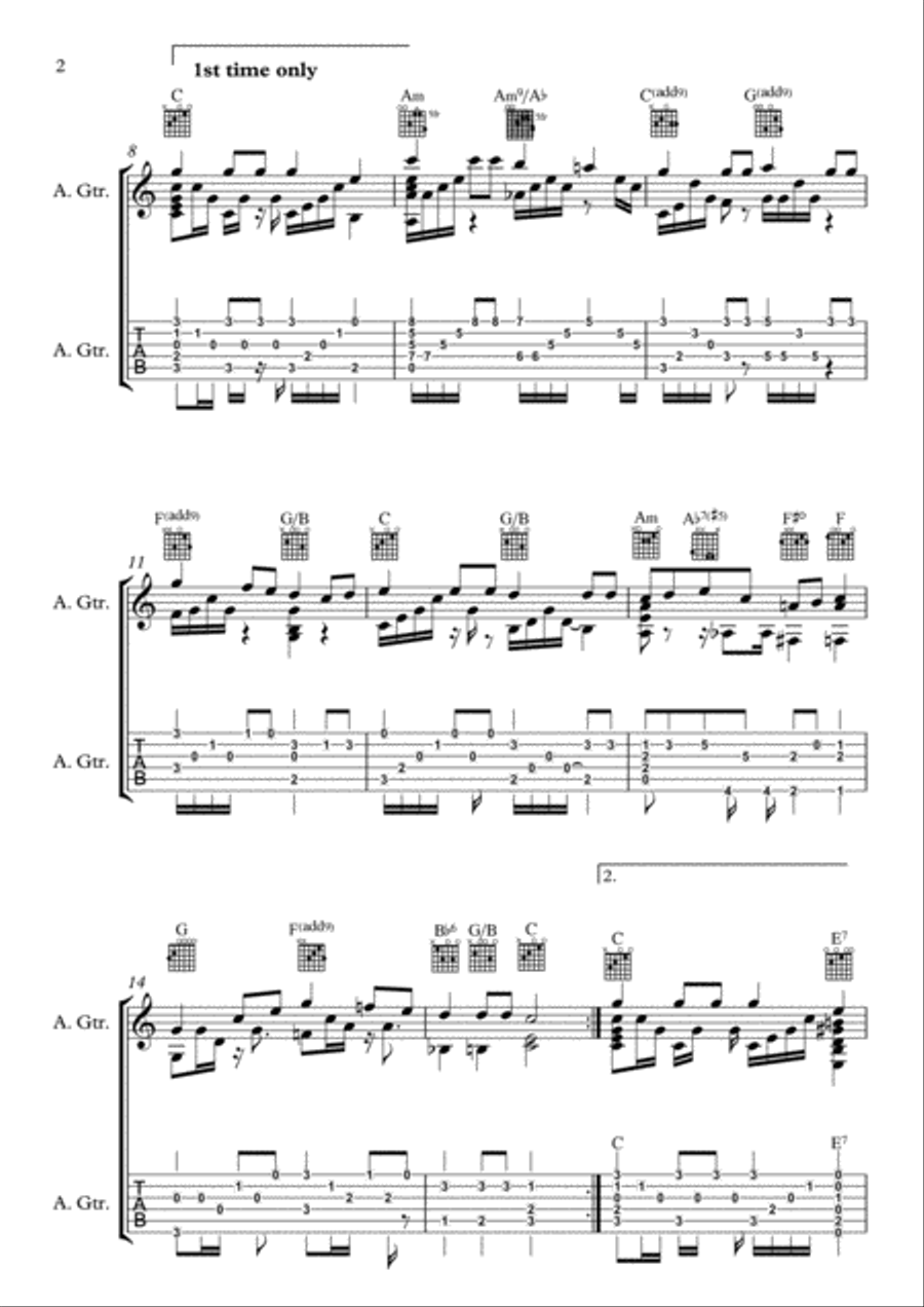 Waltzing Matilda Waltzing Matilda Guitar Tablature scores gallery preview page 2