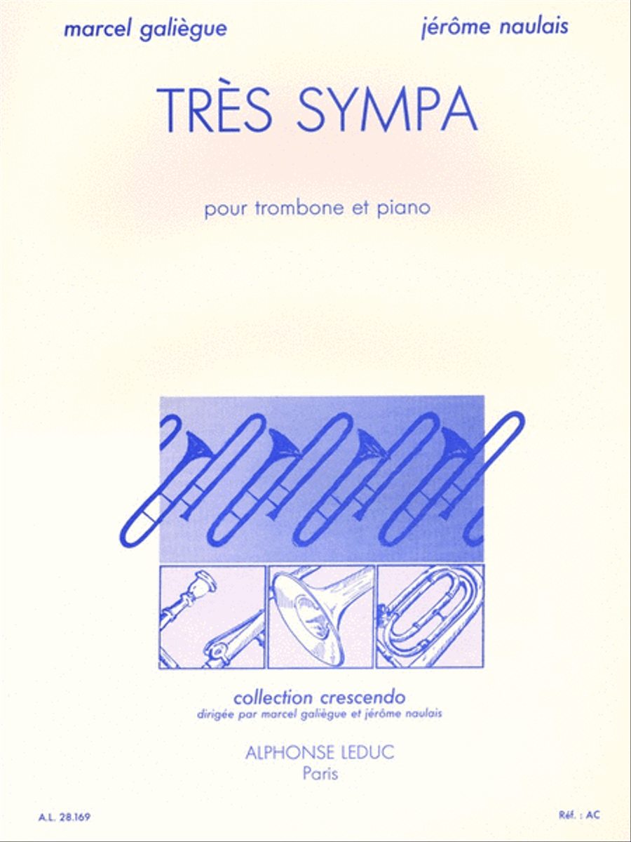Tres Sympa (trombone & Piano) Piano Accompaniment scores gallery preview page 1