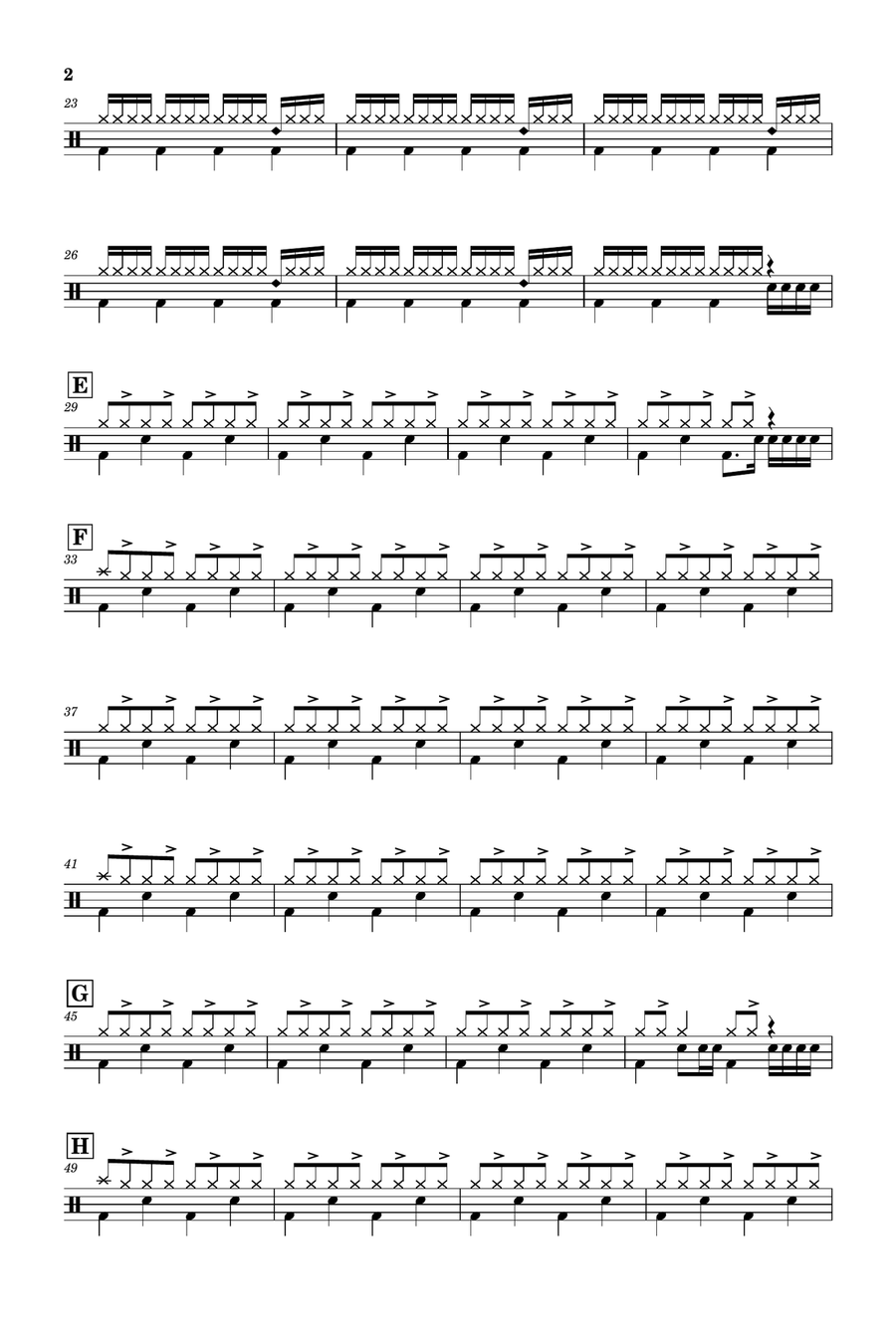 A Little Respect Drum Set scores gallery preview page 2