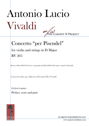 Vivaldi Concerto in D Major for violin and orchestra RV 205