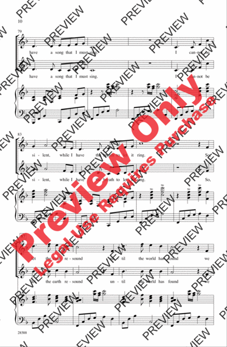I Cannot Be Silent 2-Part scores gallery preview page 10