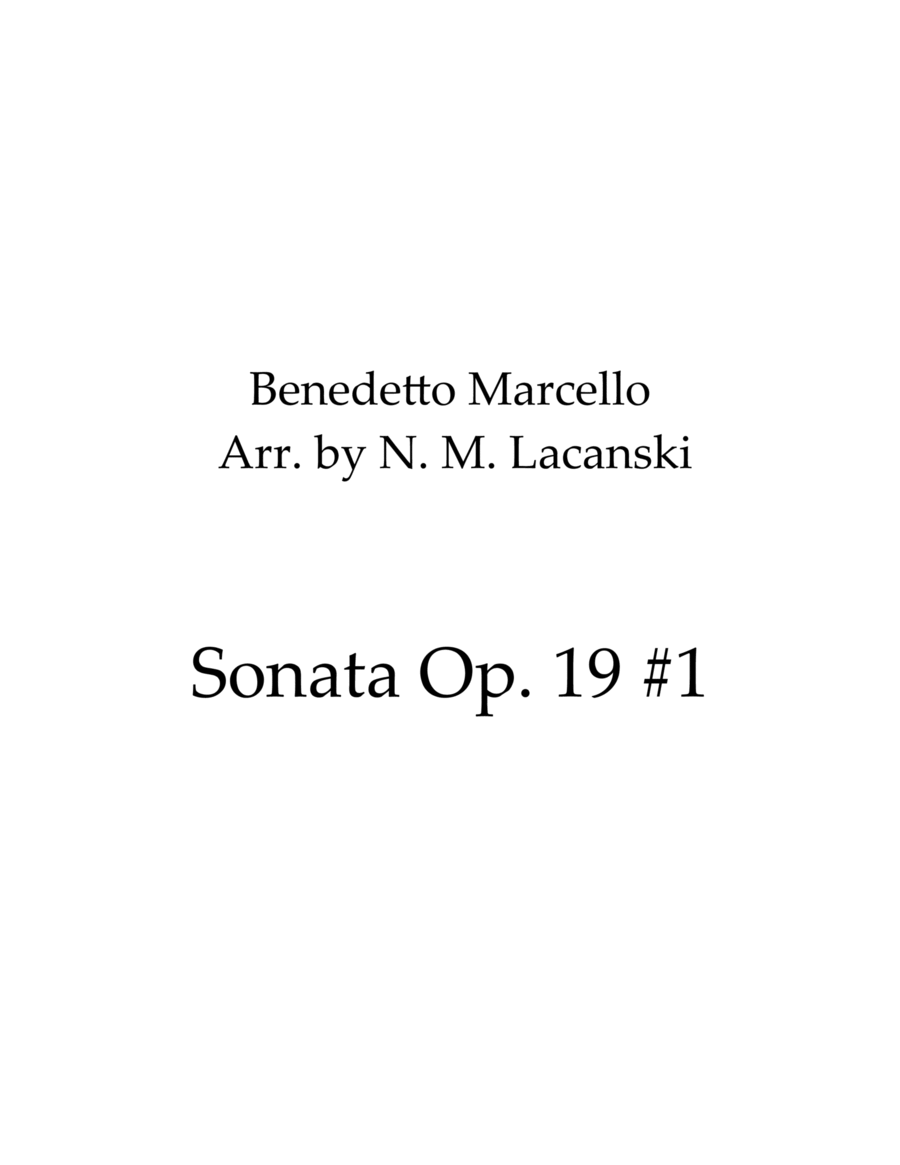 Sonata Op. 19 #1 image number null