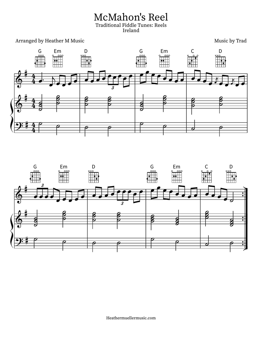 McMahon's Reel Violin Solo scores gallery preview page 1