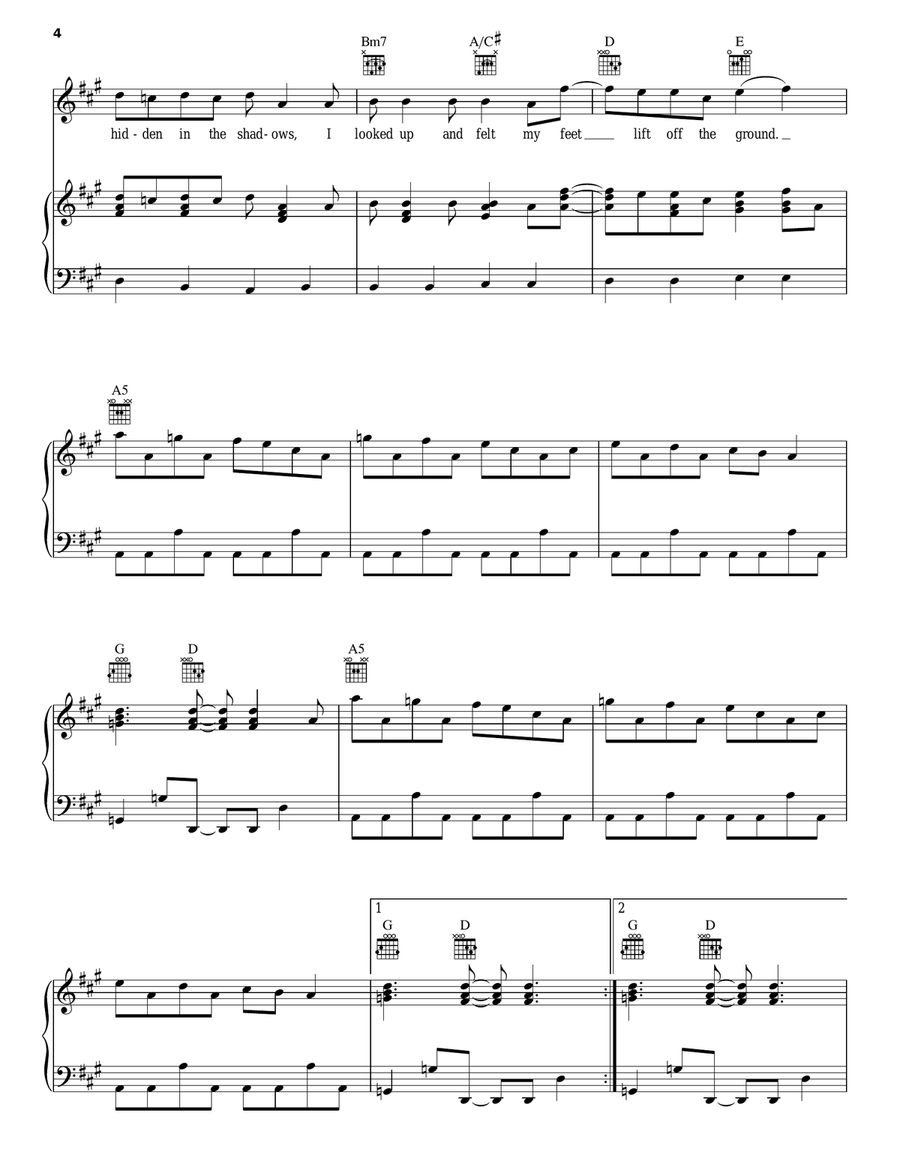 Looking Up Piano, Vocal, Guitar scores gallery preview page 4