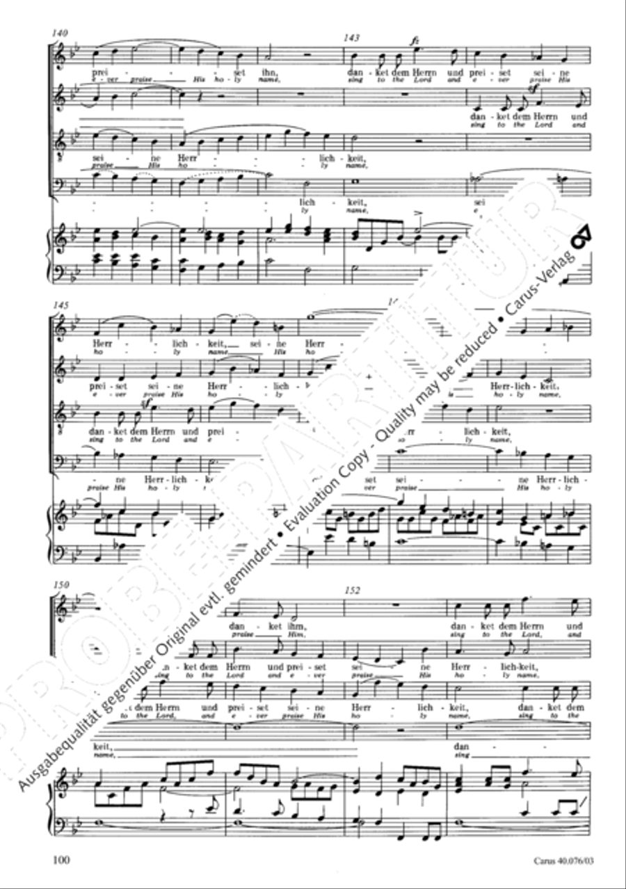 Hymn of Praise, MWV A 18 SSAATB scores gallery preview page 101