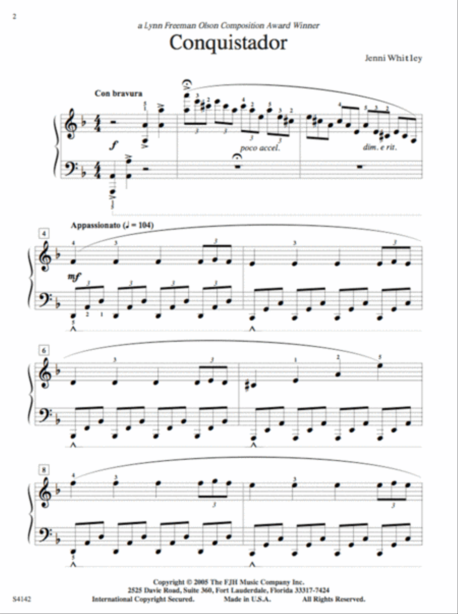 Conquistador Conquistador Easy Piano scores gallery preview page 3