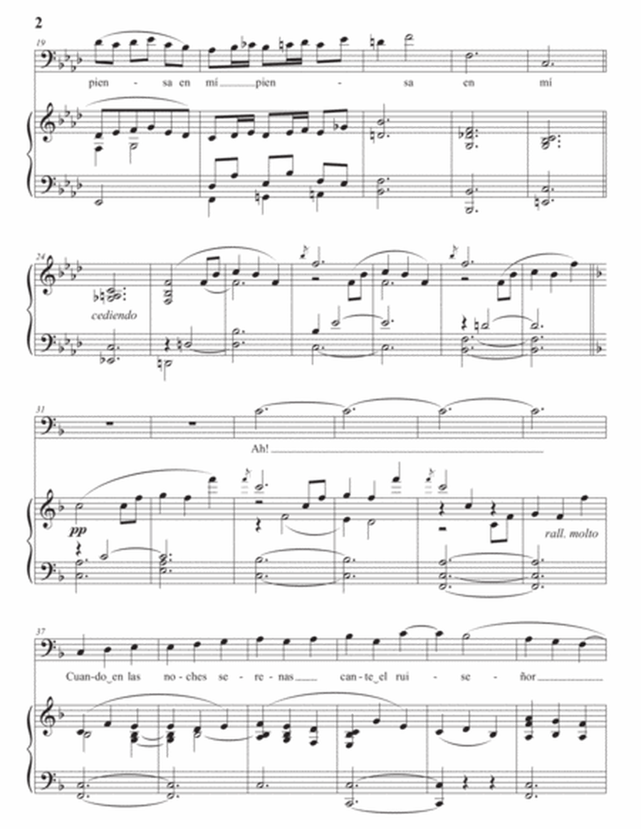 GRANADOS: El majo olvidado (transposed to F minor, bass clef)