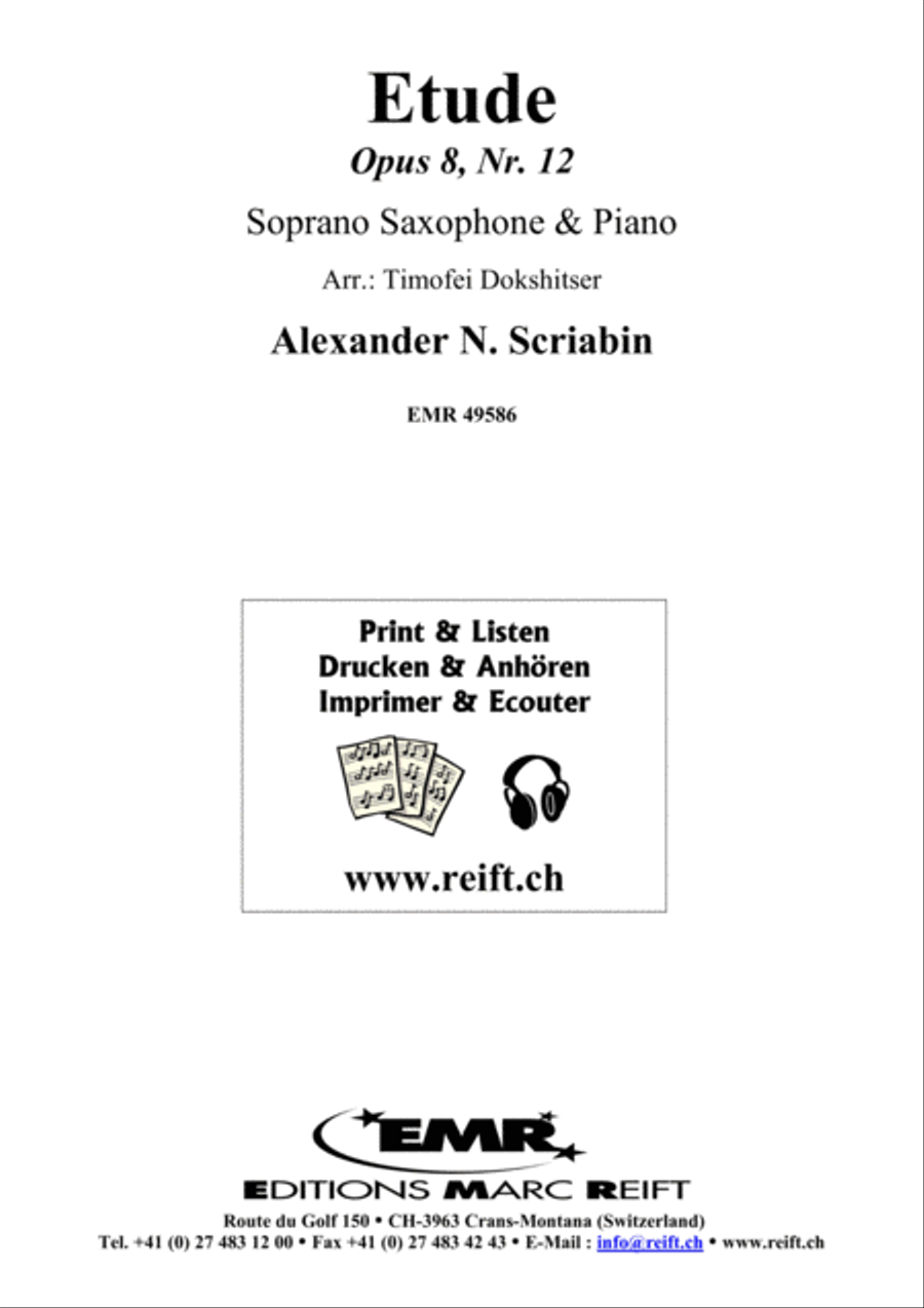 Etude Soprano Saxophone scores gallery preview page 1
