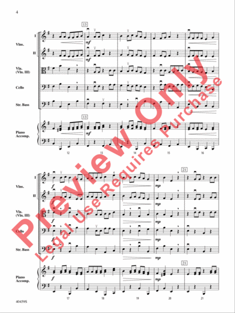 Fiddler on the Housetop Fiddler on the Housetop String Orchestra scores gallery preview page 5