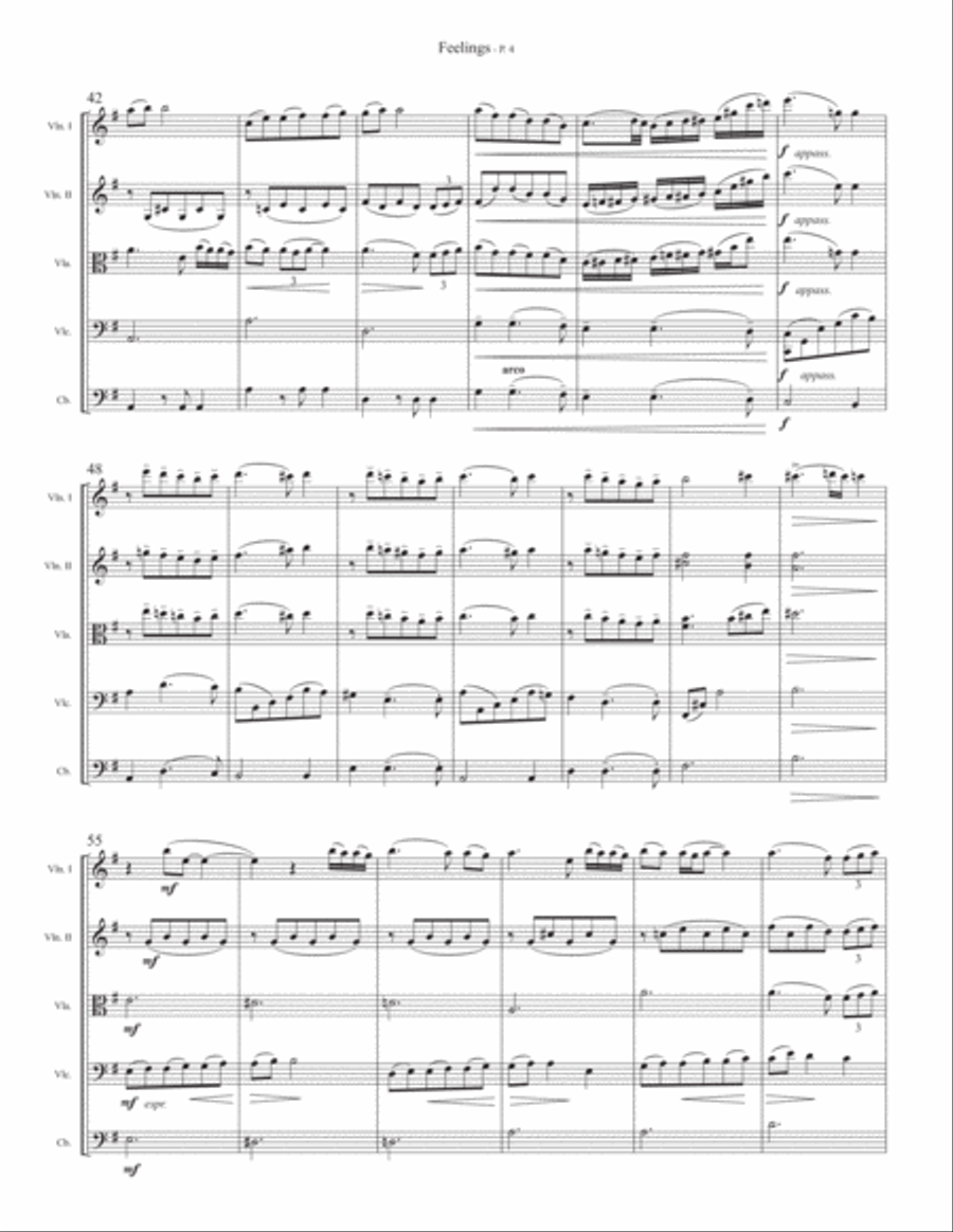 Feelings (?dime?) String Quintet scores gallery preview page 4