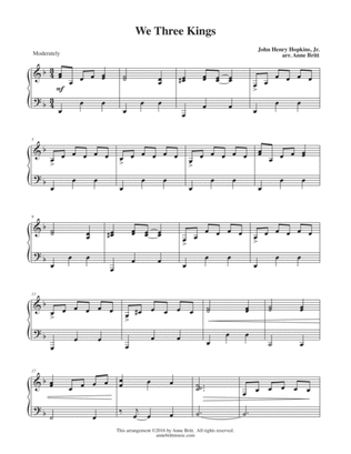We Three Kings (early intermediate piano solo)