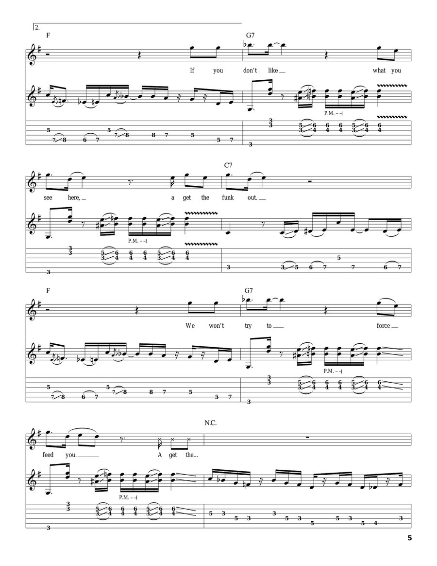 Get The Funk Out Get The Funk Out Acoustic Guitar scores gallery preview page 5