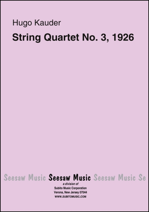 String Quartet No. 3, 1926