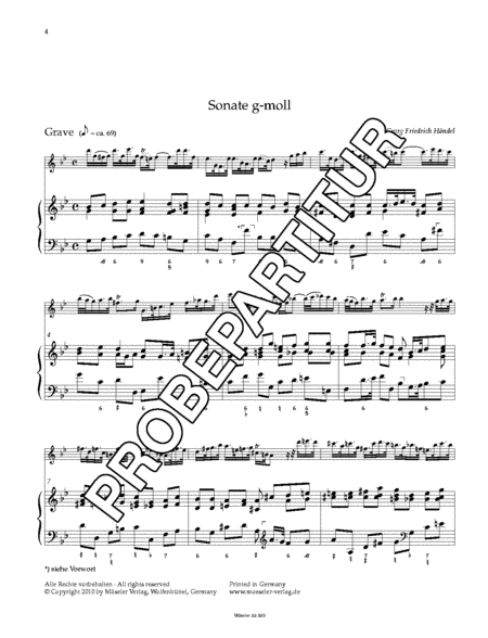Sonata G minor HWV 359a/b