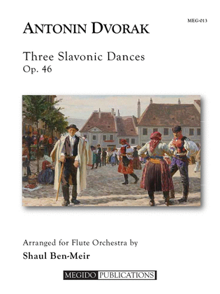 Book cover for Three Slavonic Dances for Flute Orchestra
