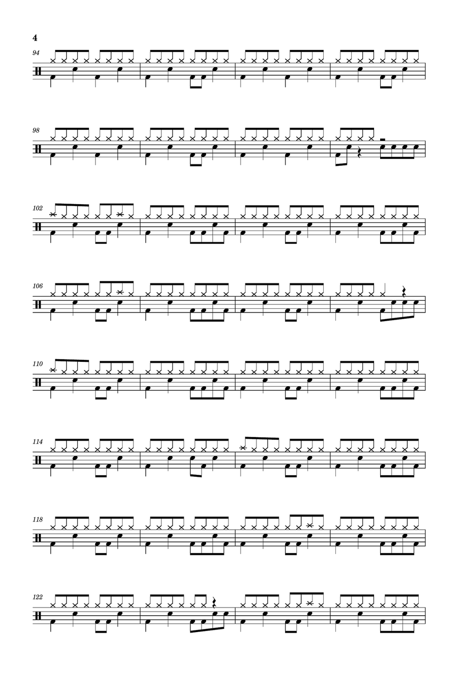 Money Changes Everything Drum Set scores gallery preview page 4