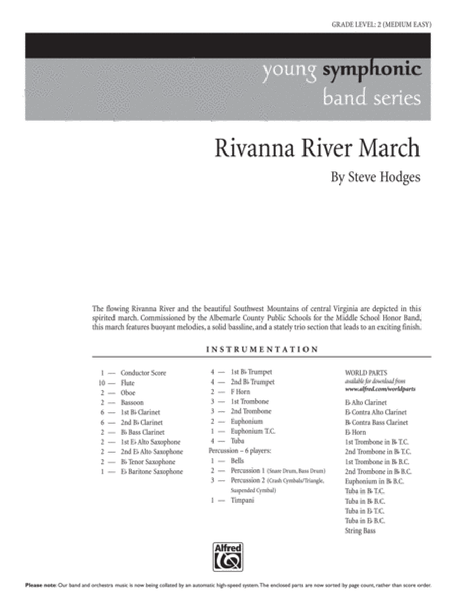 Rivanna River March: Score