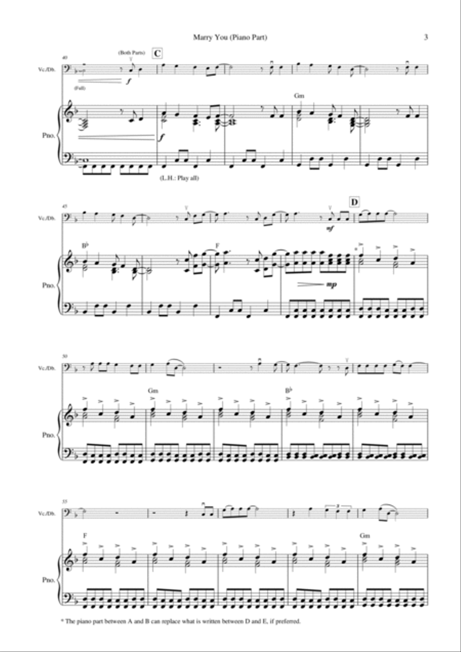 Marry You Piano scores gallery preview page 6