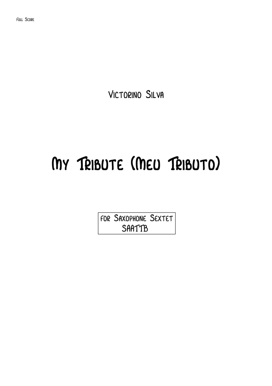 My Tribute My Tribute Woodwind Ensemble scores gallery preview page 1