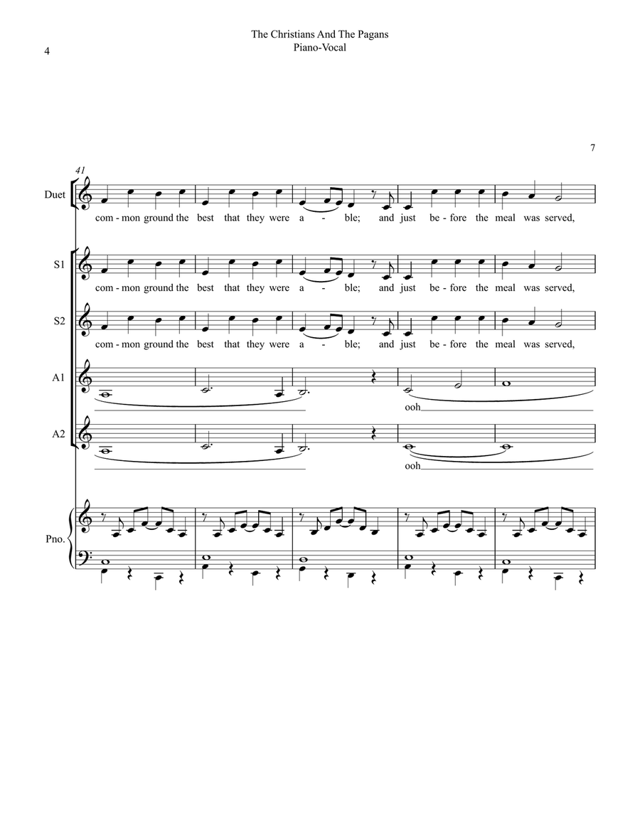 The Christians And The Pagans SSA scores gallery preview page 4