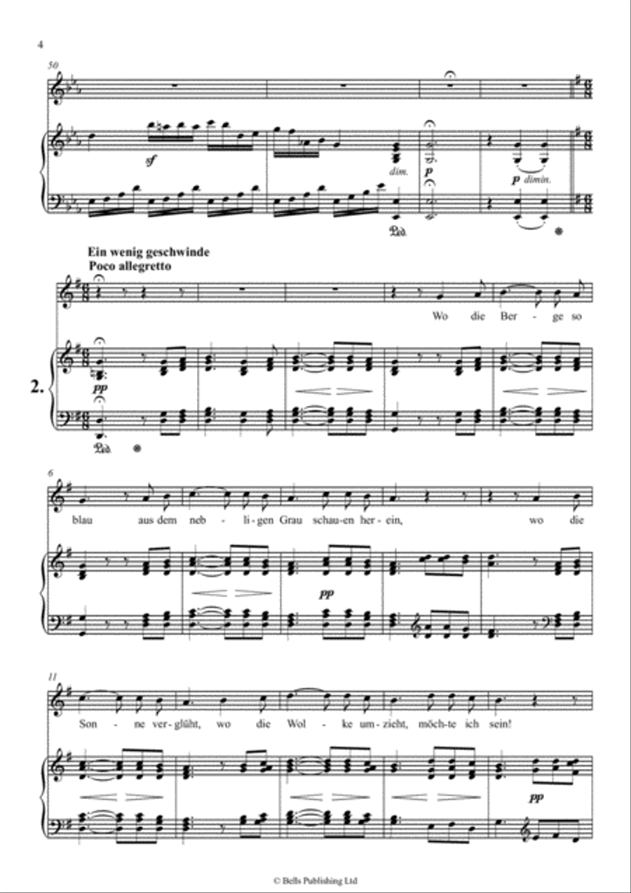 An die ferne Geliebte, Op. 98 (Original key. E-flat Major) Voice Solo scores gallery preview page 4
