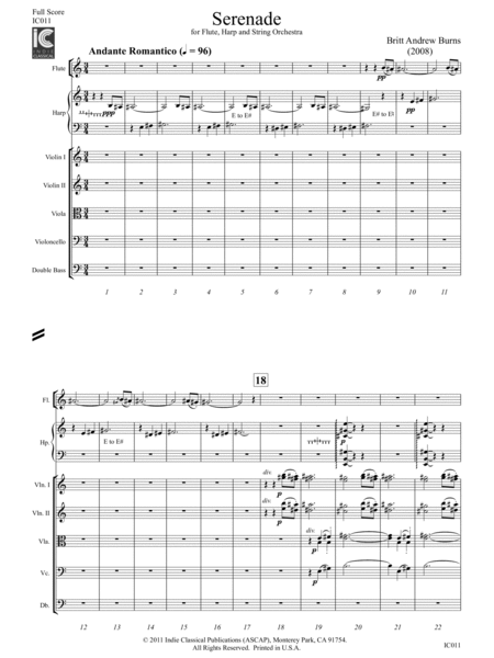 Serenade for Flute, Harp & String Orchestra image number null