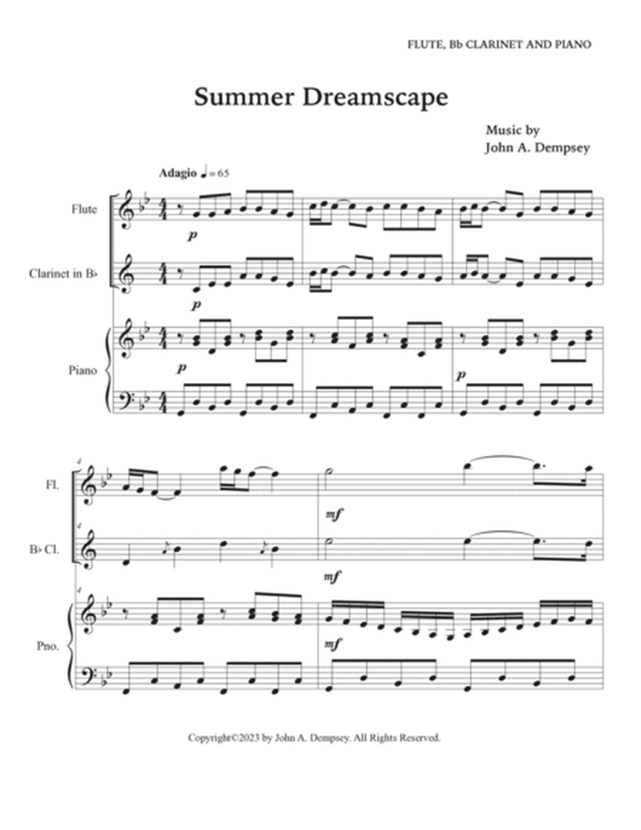Summer Dreamscape (Trio for Flute, Clarinet and Piano) image number null