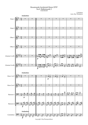 Schubert: Rosamunde Incidental Music D797 No.9. Balletmusik No.2 - wind dectet