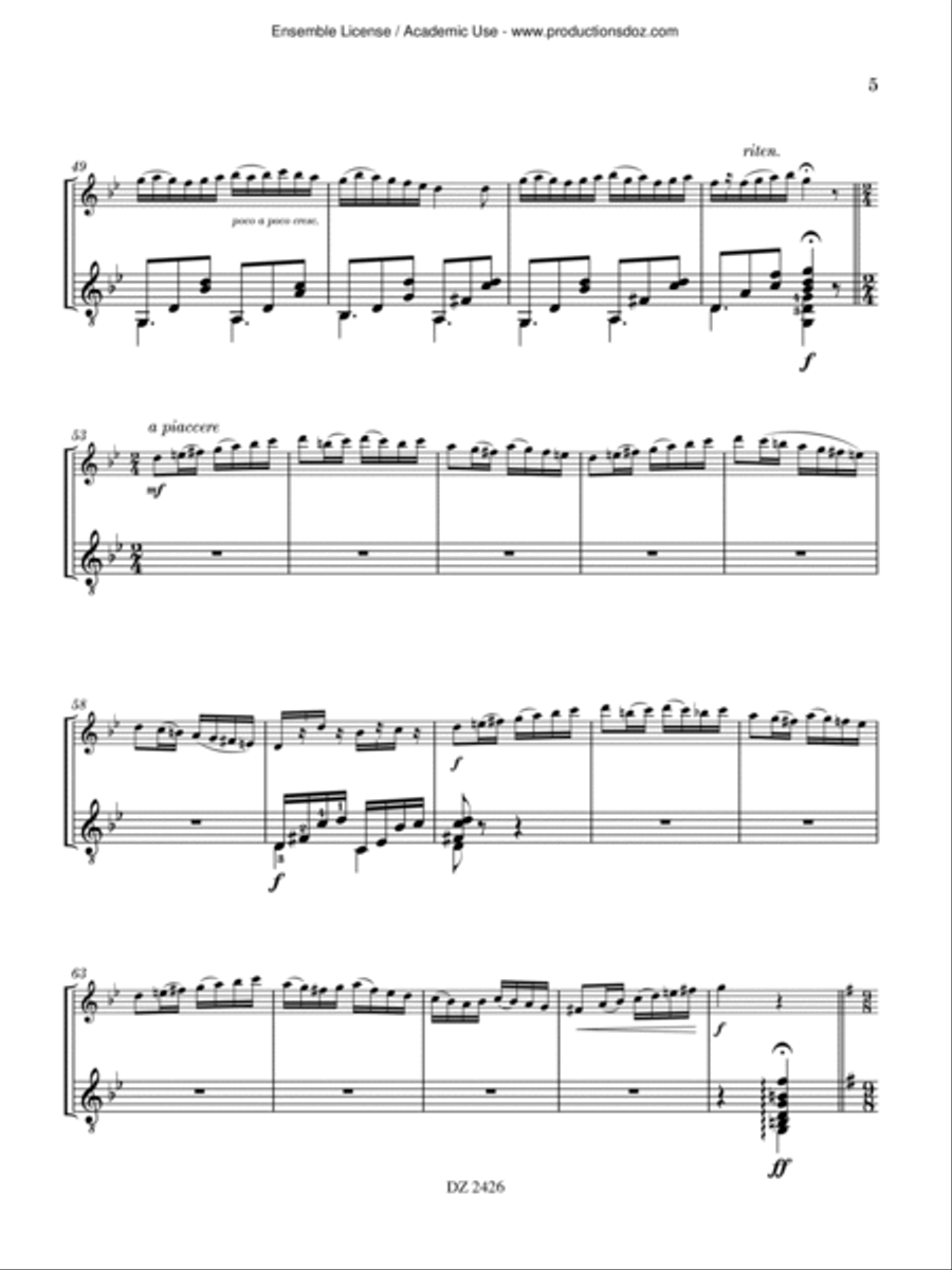 3 Nocturnos de Granada Flute scores gallery preview page 5