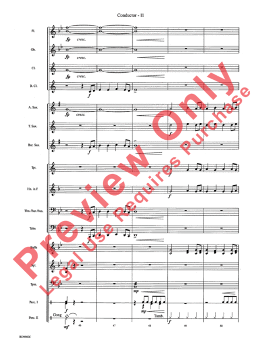 Declaration and Dance Concert Band scores gallery preview page 13