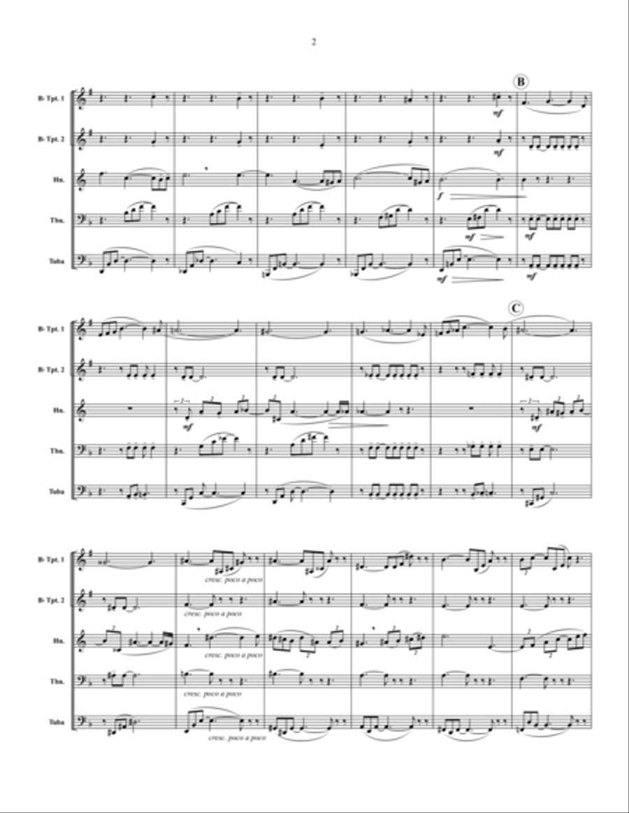 Nocturne Nocturne Brass Quintet scores gallery preview page 2