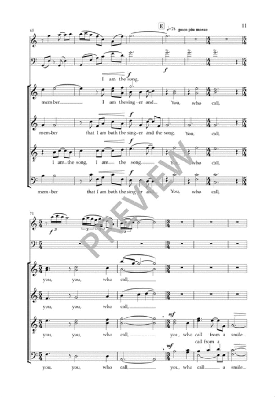 Remembering Remembering 4-Part scores gallery preview page 12