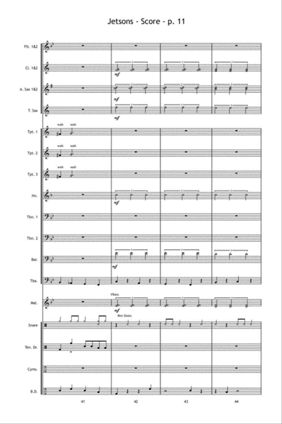 Jetsons Marching Band scores gallery preview page 12