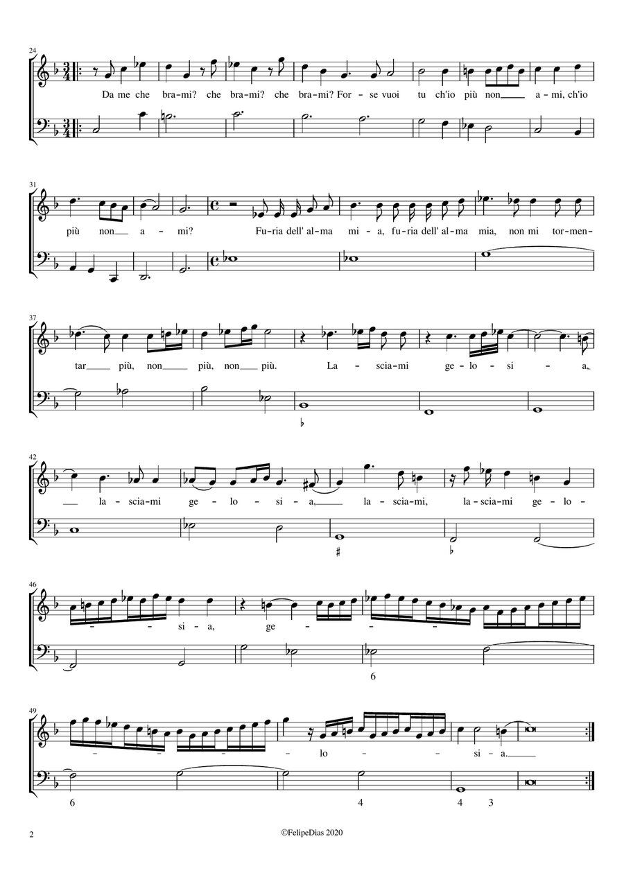 Gelosia ch'a poco a poco Gelosia ch'a poco a poco Voice Solo scores gallery preview page 2